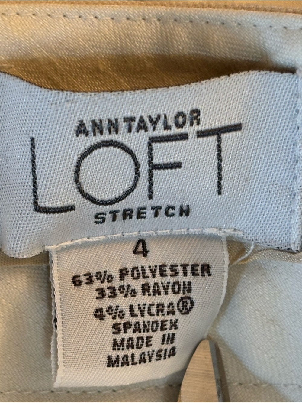 Ann Taylor Loft - elegant Women's Cream Wide-Leg Dress Pants - Picture 9 of 10